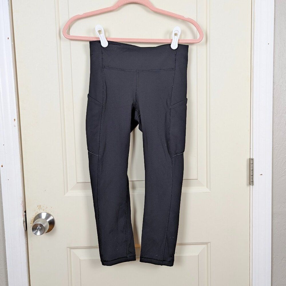 Lululemon | Black High-Rise Crop Leggings Size 4